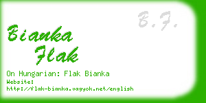 bianka flak business card